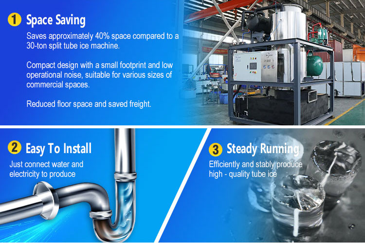 What are the advantages of integrated tube ice machines? ข้อได้เปรียบของเครื่องทำน้ำแข็งในตัว