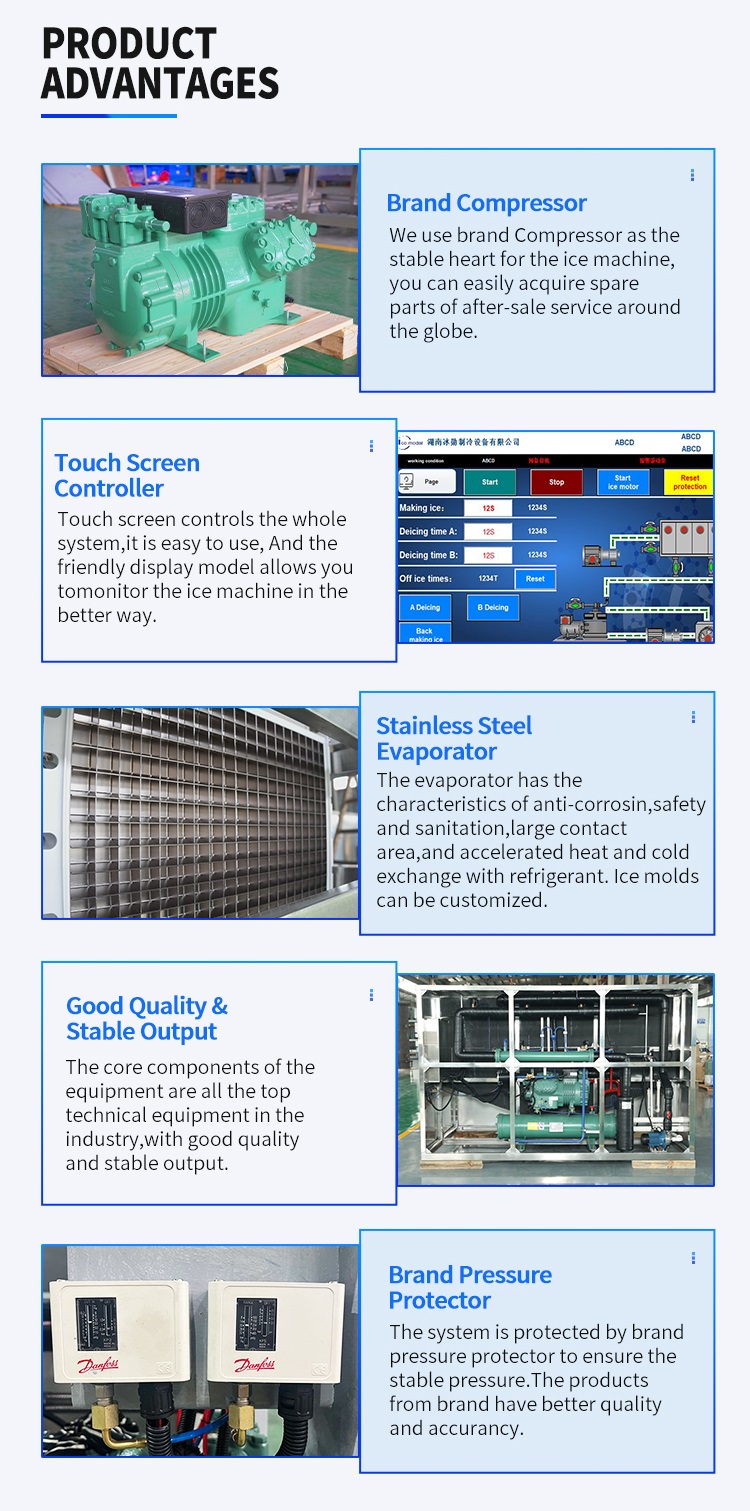 ice cube production machine specifications รายละเอียดเครื่องจักรน้ำแข็ง