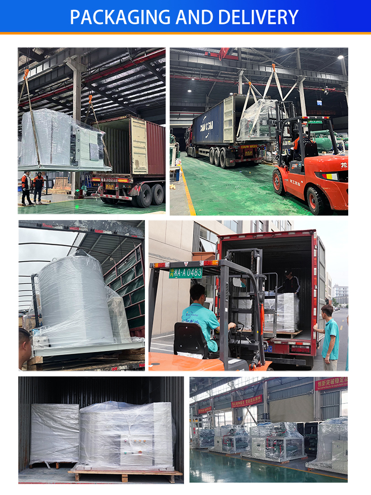 icemadal flake ice machine packaging delivery export.jpg การบรรจุและการจัดส่งอุปกรณ์ทำน้ำแข็งเกล็ดอุตสาหกรรม Icemadal การใส่เครื่องทำน้ำแข็งลงในภาชนะในการขนส่ง