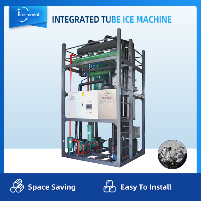 Icemedal 15 ตันต่อวันเครื่องทำน้ำแข็งทรงกระบอกรวมพร้อมราคาโรงงาน